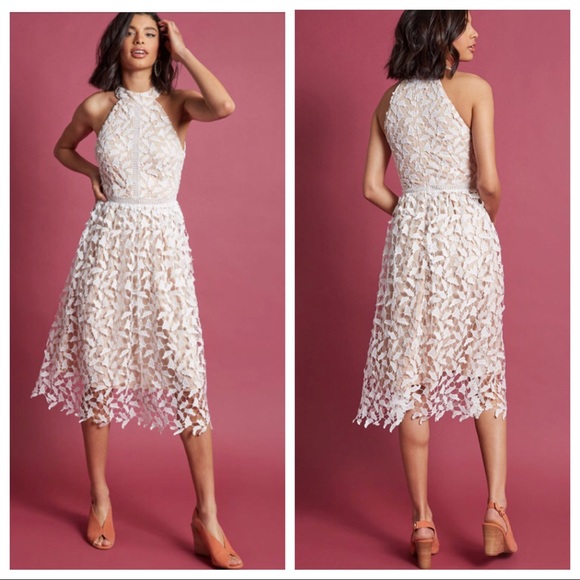 divine midi lace dress